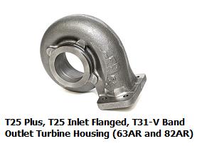 T25 Plus, T25 Inlet Flanged, T31-V Band Outlet Turbine Housing