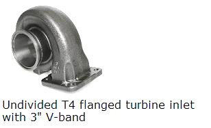 T4 flanged turbine inlet with 3